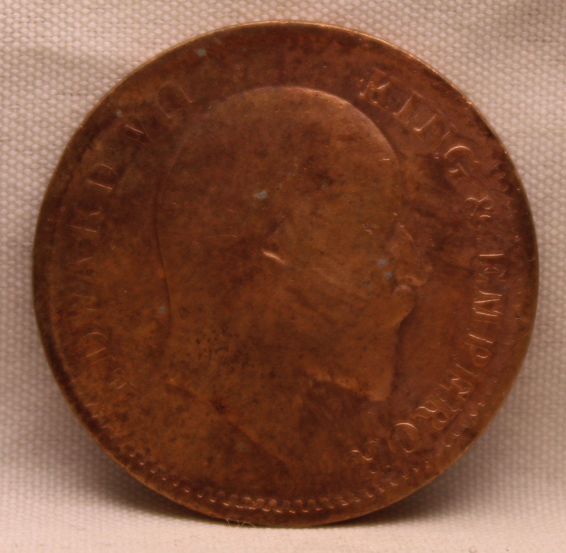 Quarter Anna 1908 Edward VII Bronze Coins