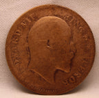 Quarter Anna 1908 Edward VII Bronze Coins