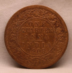Quarter Anna 1908 Edward VII Bronze Coins
