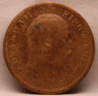 Quarter Anna 1908 Edward VII Bronze Coins
