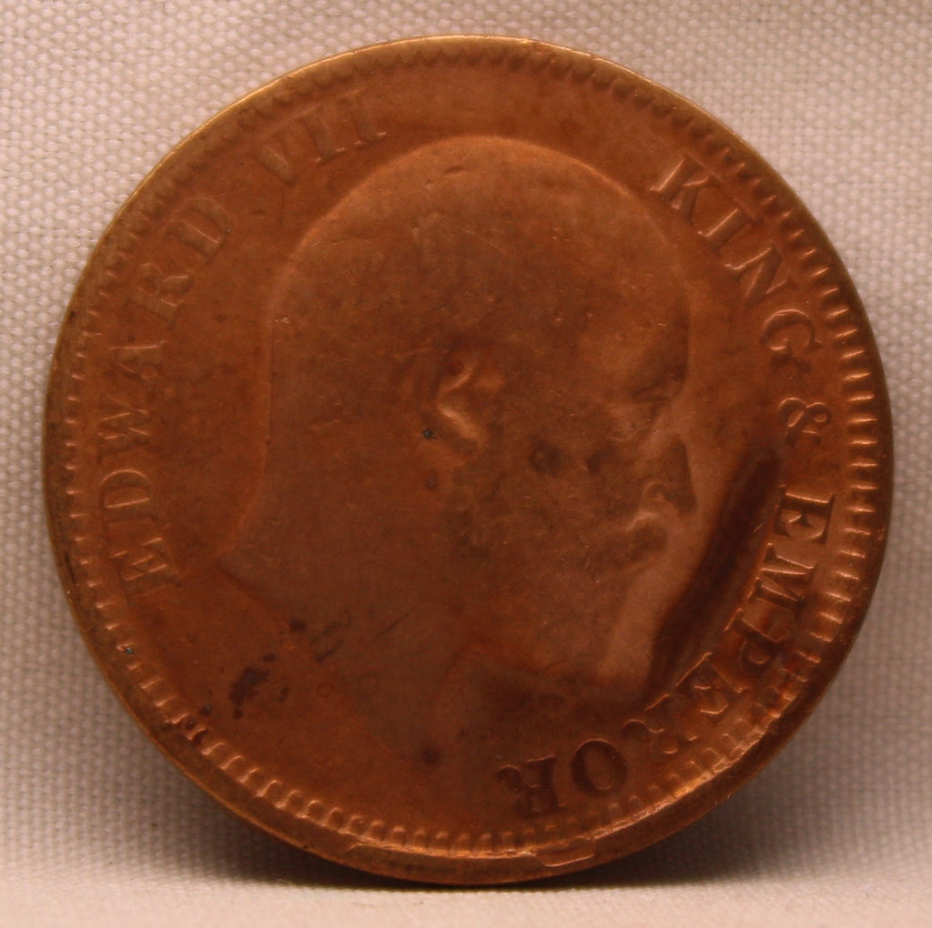 Quarter Anna 1908 Edward VII Bronze Coins