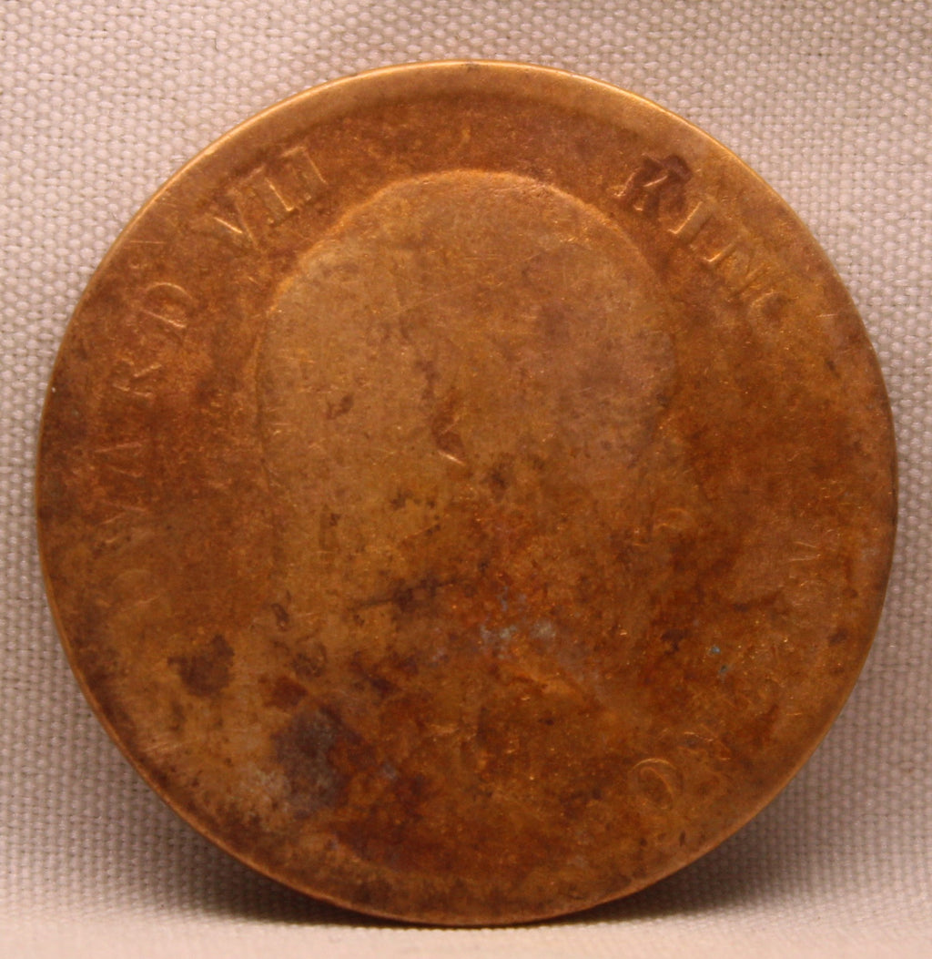 Quarter Anna 1908 Edward VII Bronze Coins