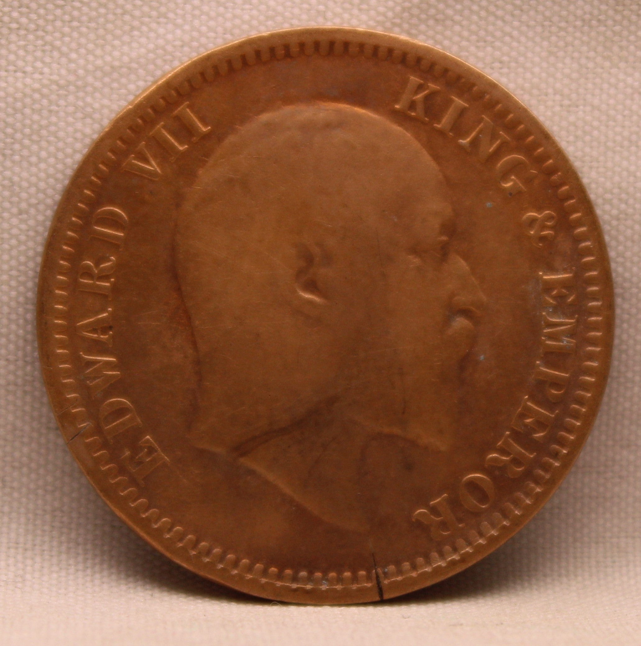 Quarter Anna 1910 Edward VII Bronze Coins
