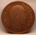 Quarter Anna 1910 Edward VII Bronze Coins