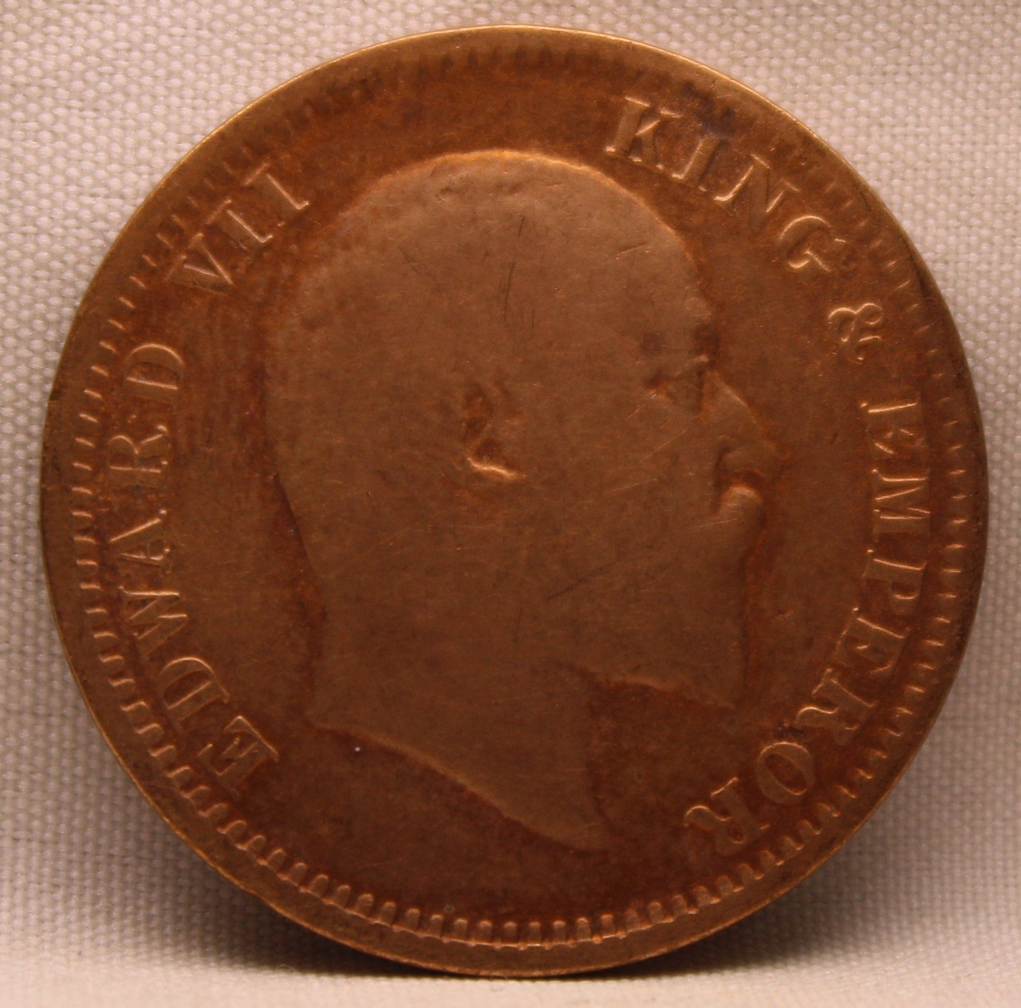 Quarter Anna 1910 Edward VII Bronze Coins