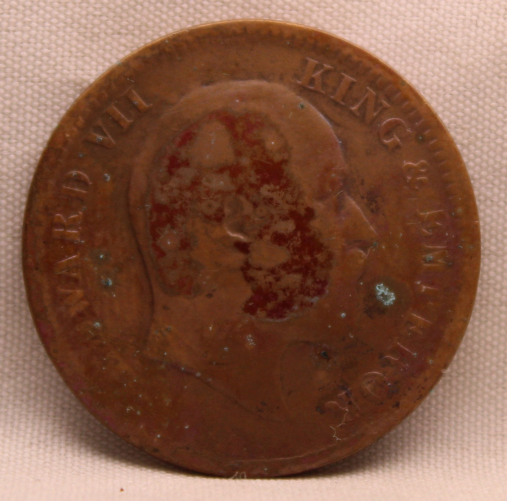 Quarter Anna 1910 Edward VII Bronze Coins