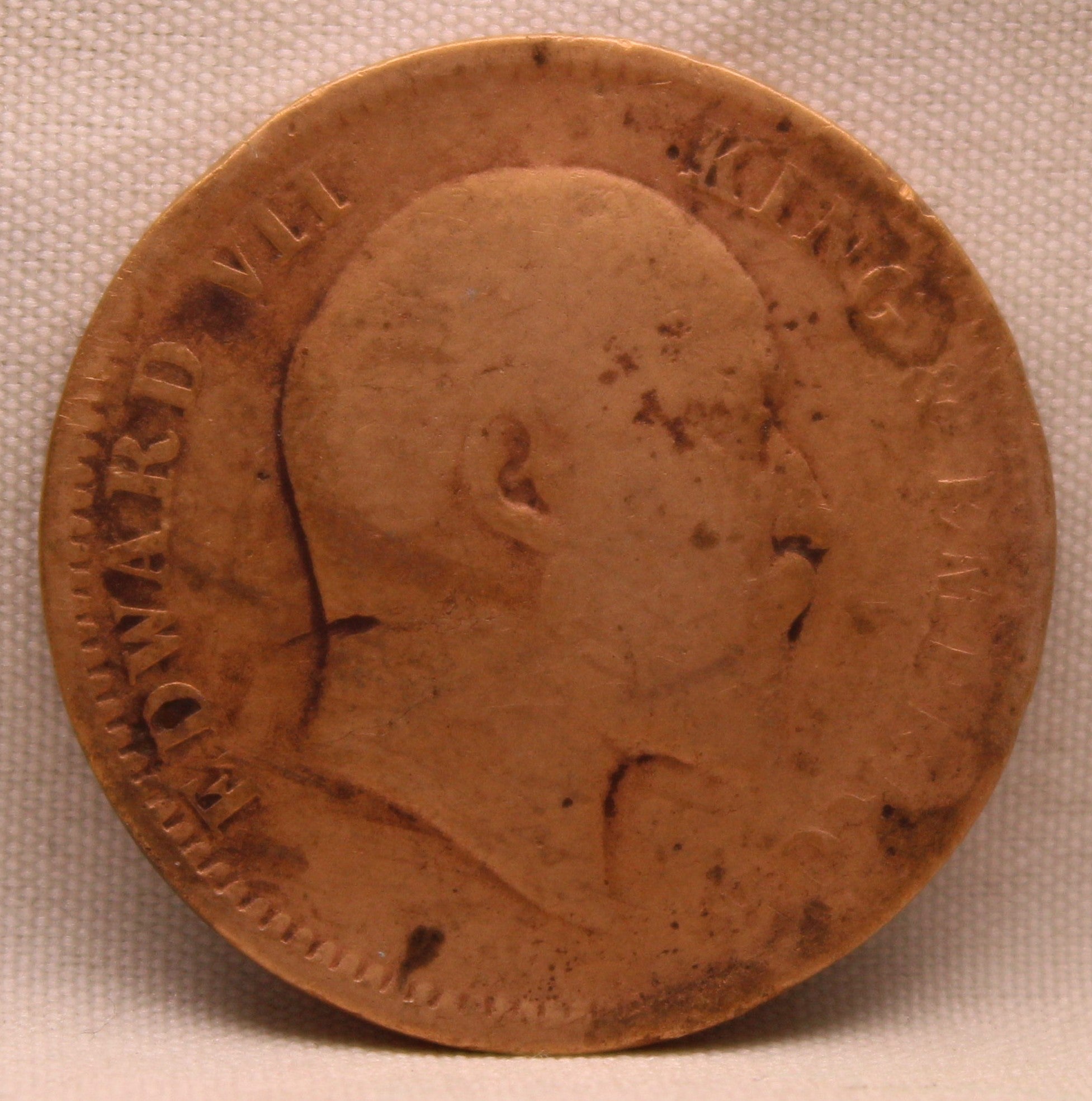 Quarter Anna 1910 Edward VII Bronze Coins
