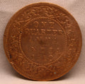 Quarter Anna 1910 Edward VII Bronze Coins