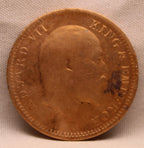 Quarter Anna 1910 Edward VII Bronze Coins