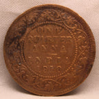 Quarter Anna 1910 Edward VII Bronze Coins