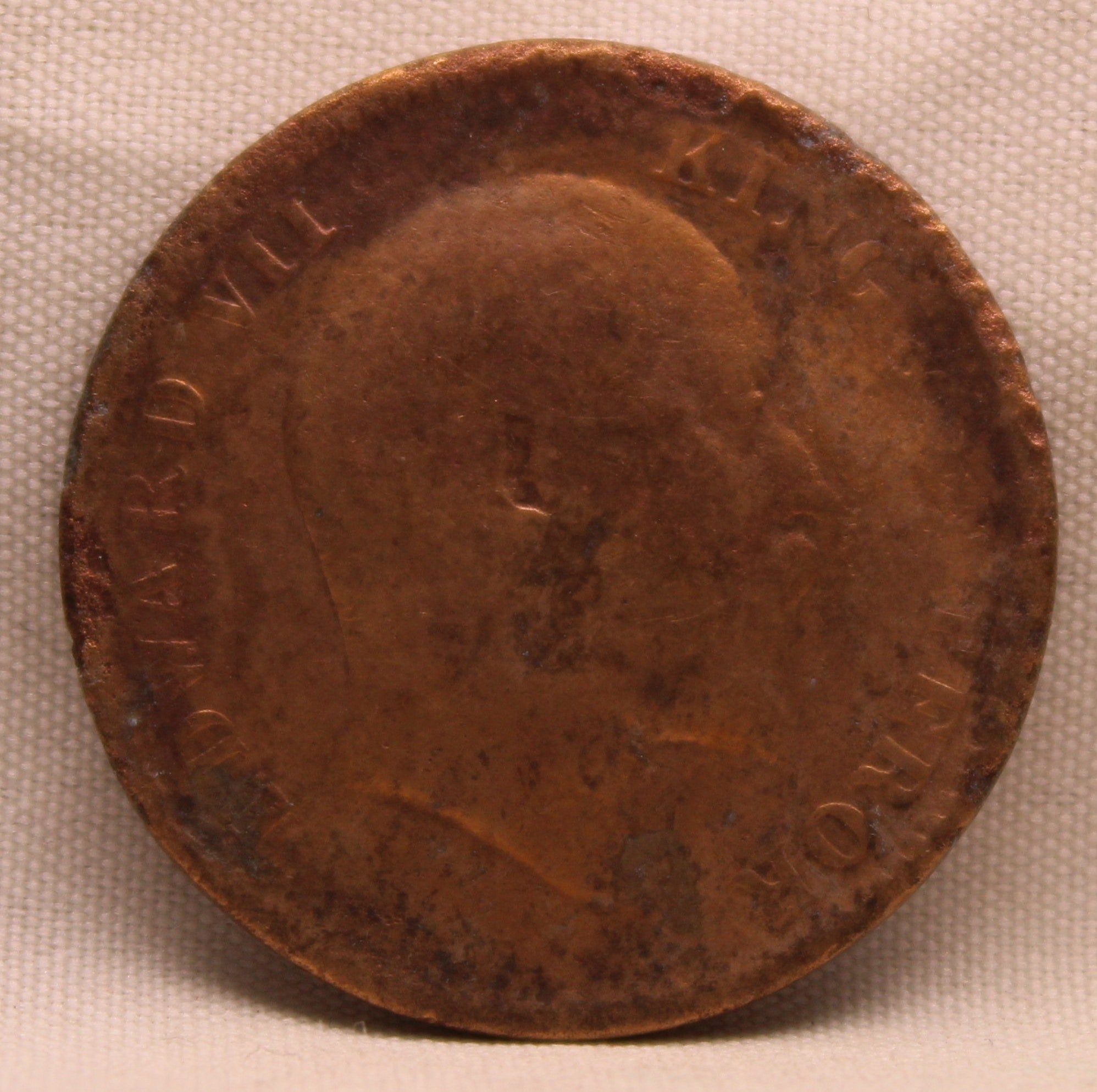 Quarter Anna 1910 Edward VII Bronze Coins