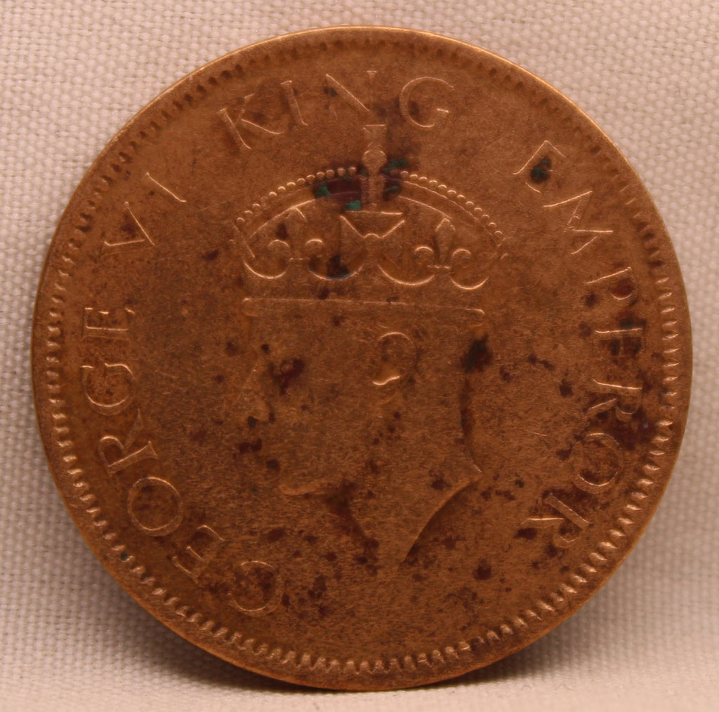 1941 One Quarter Anna Coin of King George VI of Bombay Mint