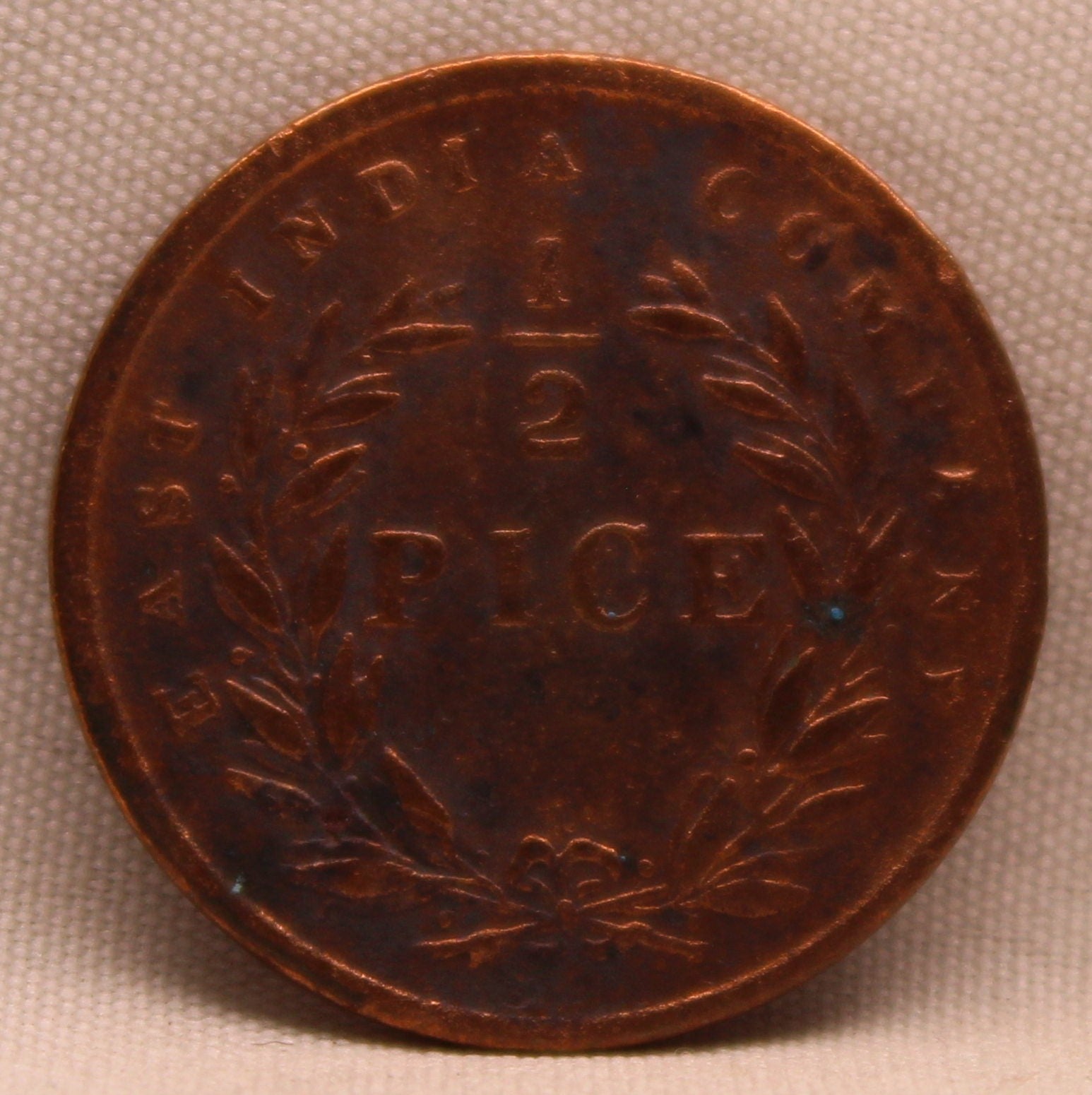 Half Pice 1853 Victoria East India Company British Copper Coin