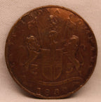 1832 Quarter Anna East India Company Copper Coin