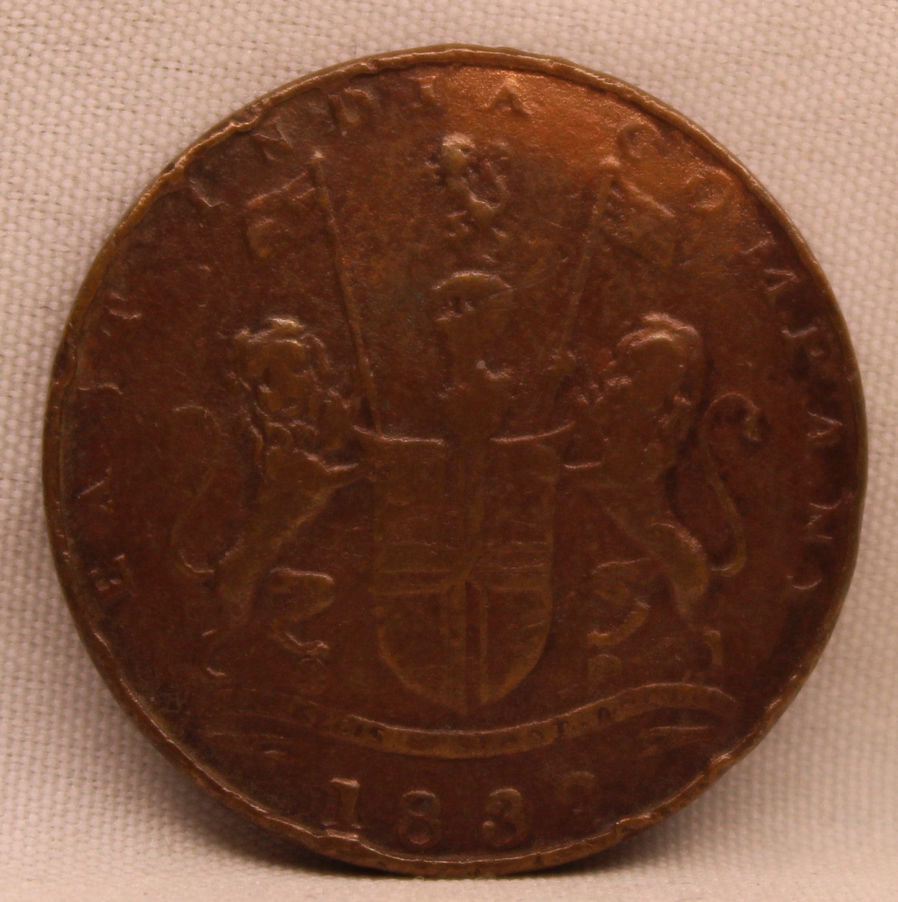 1832 Quarter Anna East India Company Copper Coin