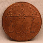 Quarter Anna 1833 India-British BOMBAY