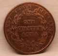1835 ONE QUARTER ANNA  COIN