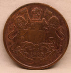 1835 ONE QUARTER ANNA  COIN