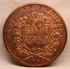 Half Anna 1835 Coin of East India Company of Bombay Mint