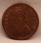 1/12 Anna 1876 Victoria Queen Copper Coin