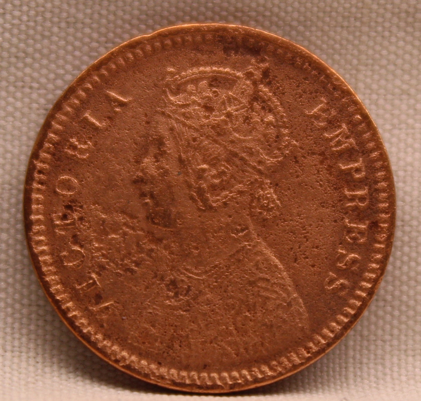 1/12 Anna 1878 Victoria Express Copper Coin