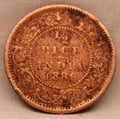 Half Pice Coin 1886 Victoria Queen Copper Coin