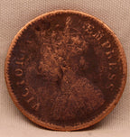 Half Pice Coin 1886 Victoria Queen Copper Coin