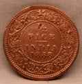 Half Pice Coin 1888 Victoria Queen Copper Coin