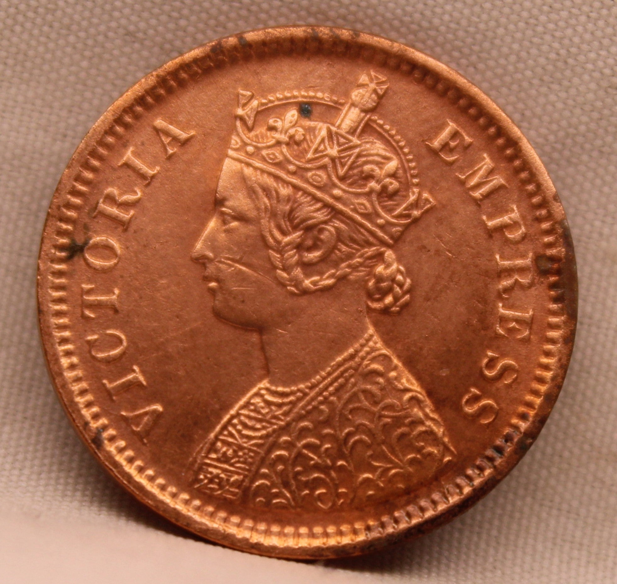 Half Pice Coin 1891 Victoria Queen Copper Coin