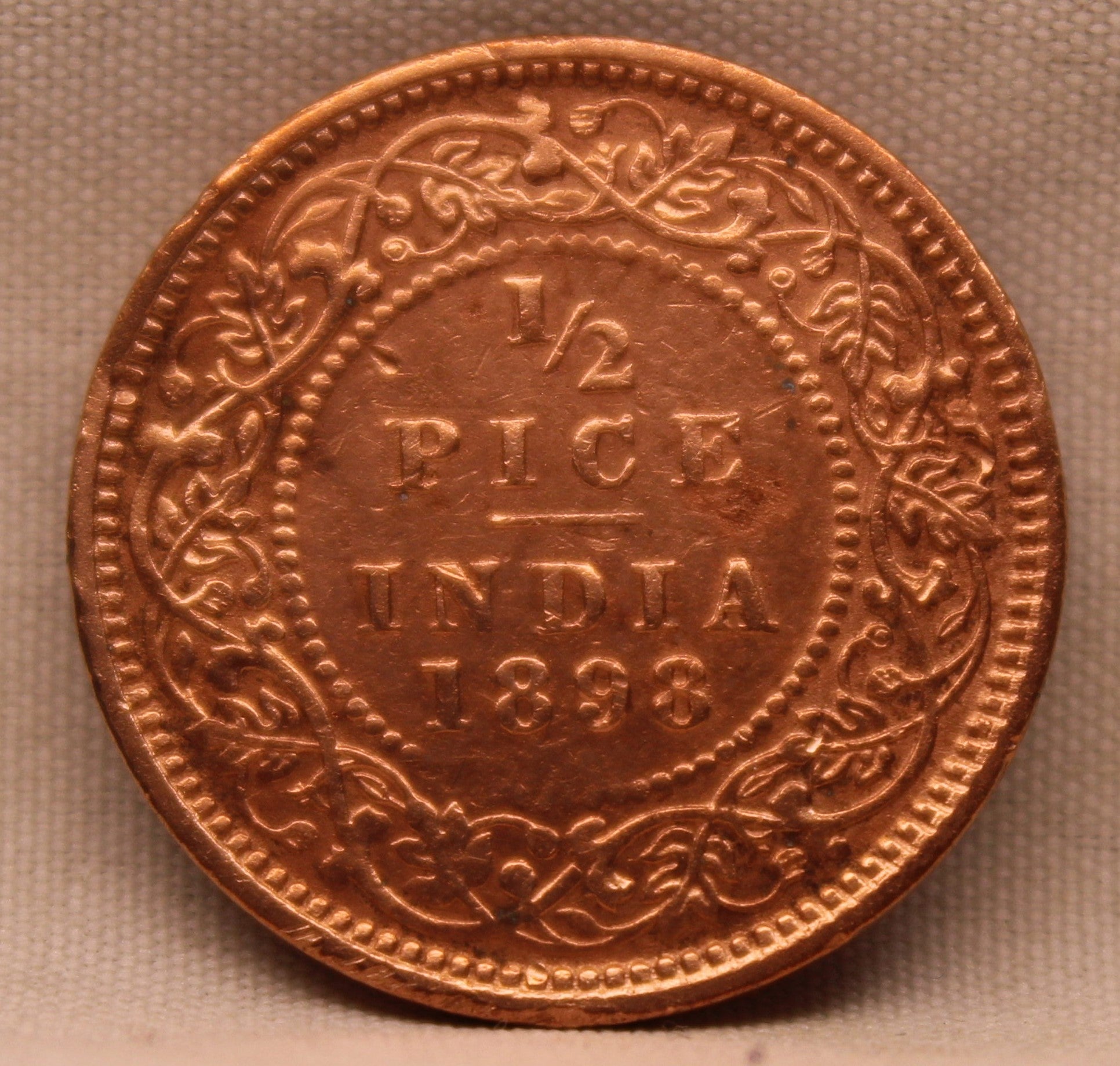 Half Pice Coin 1898 Victoria Queen Copper Coin
