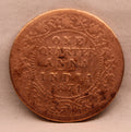 Quarter Anna 1874 Victoria Queen Copper Coin