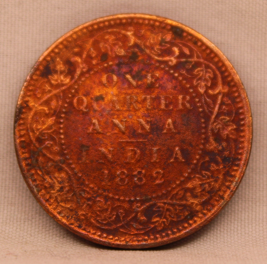 Quarter Anna 1882 Victoria Express Copper Coin