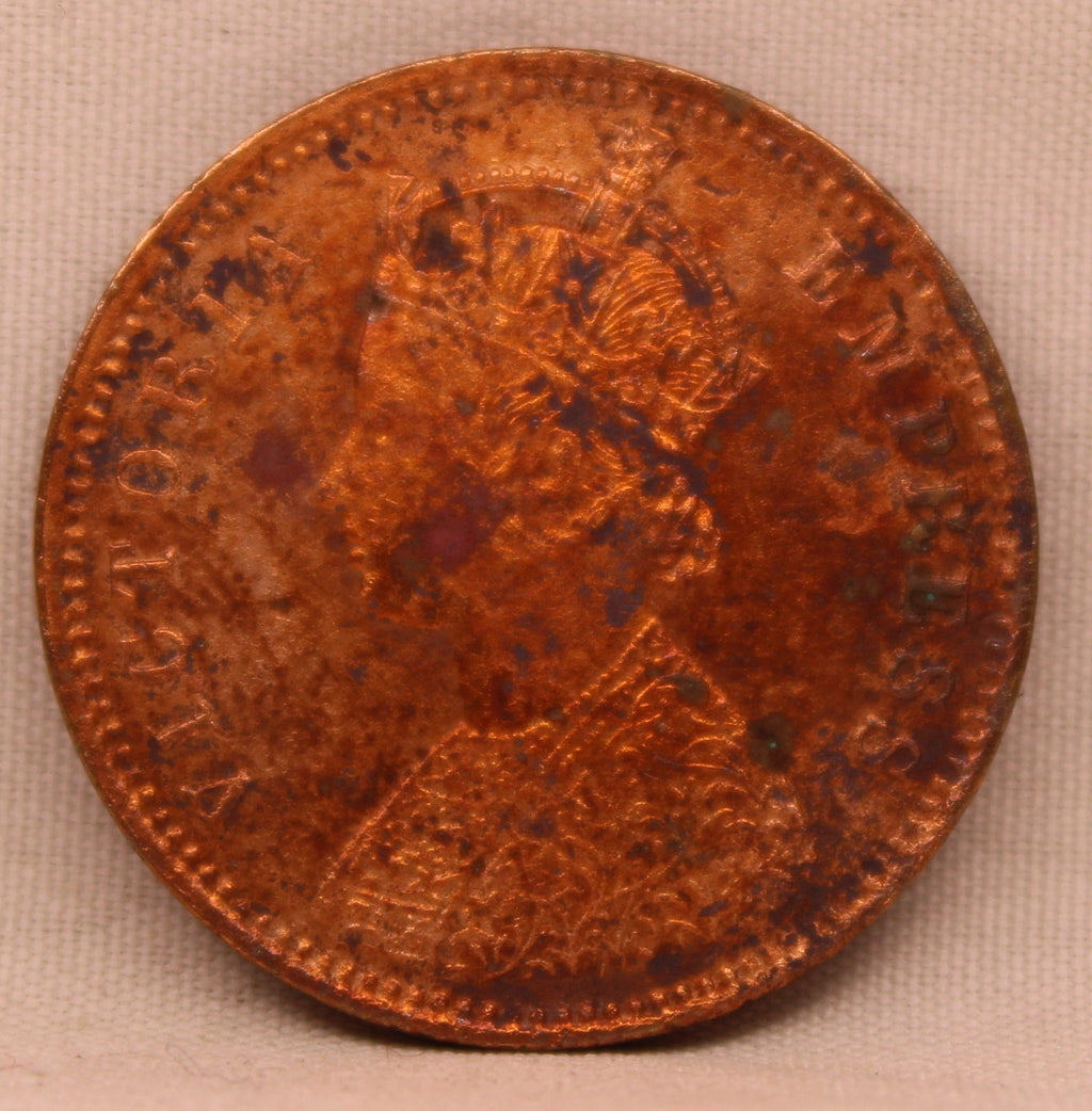 Quarter Anna 1882 Victoria Express Copper Coin