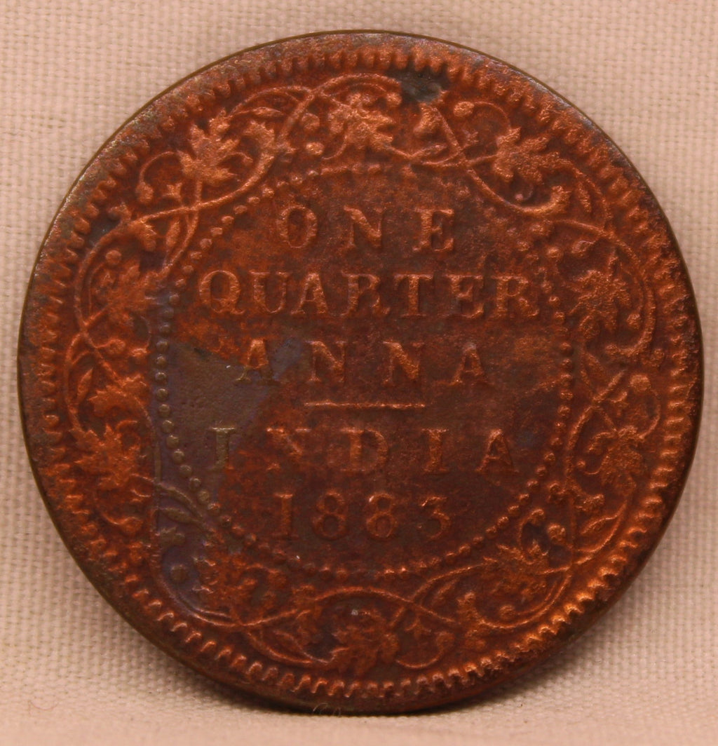 Quarter Anna 1883 Victoria Express Copper Coin