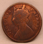 Quarter Anna 1883 Victoria Express Copper Coin