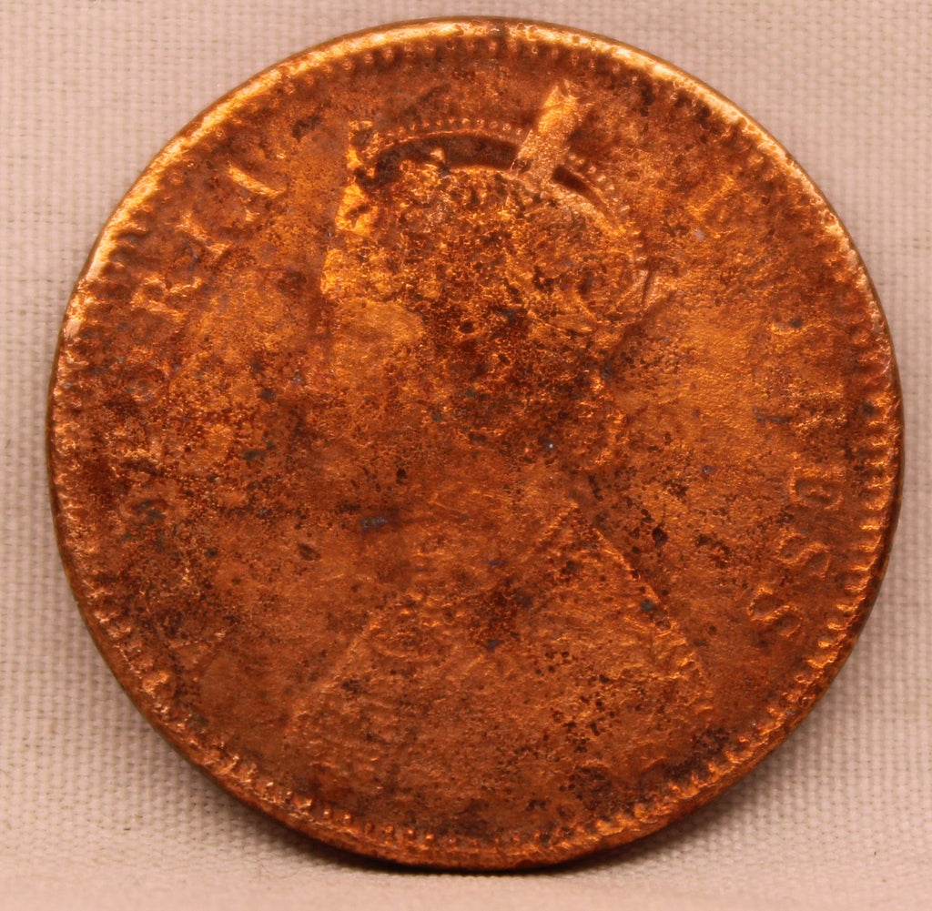 Quarter Anna 1884 Victoria Express Copper Coin
