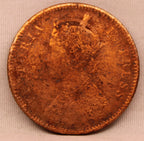 Quarter Anna 1884 Victoria Express Copper Coin