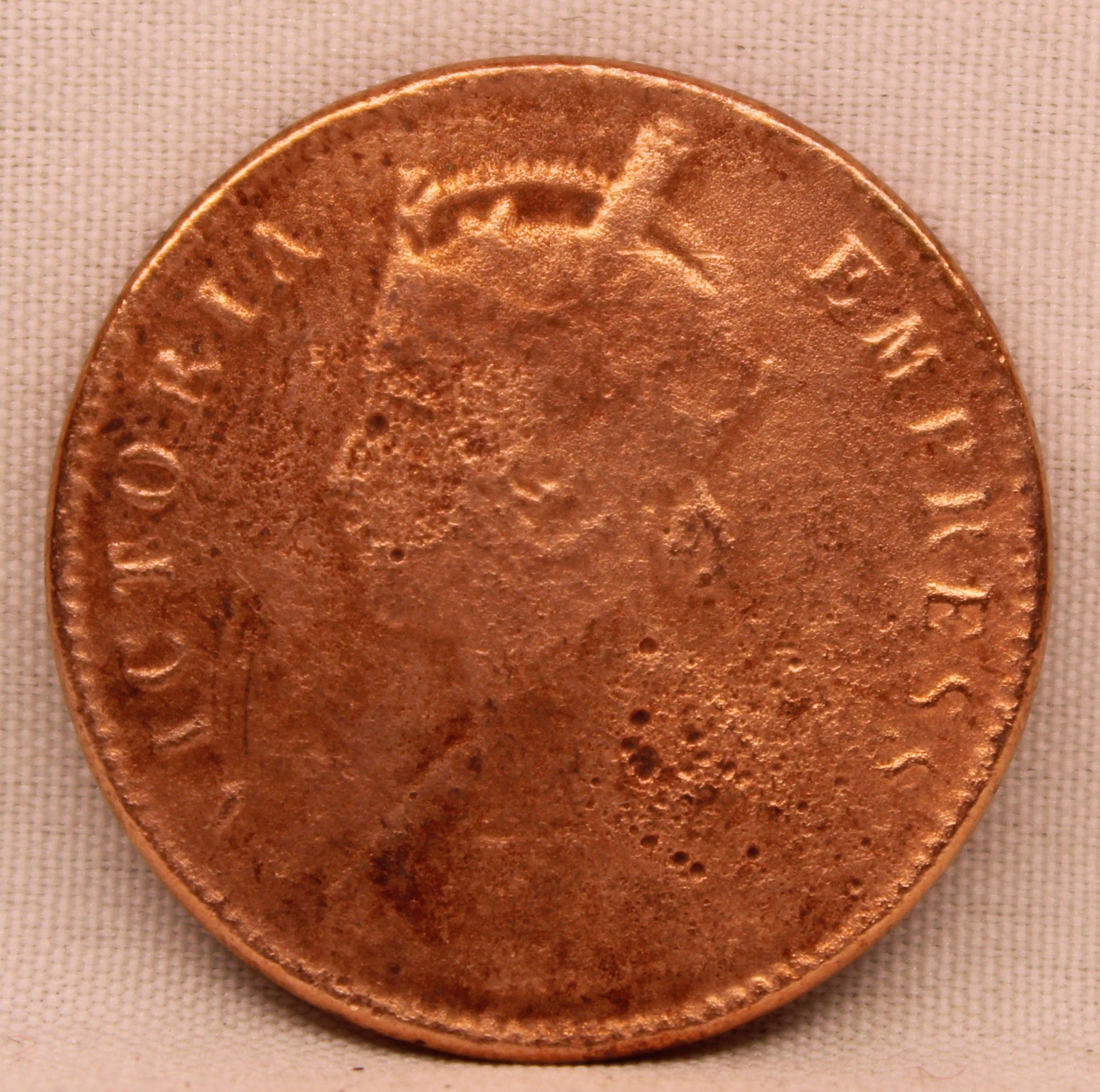 Quarter Anna 1885 Victoria Express Copper Coin
