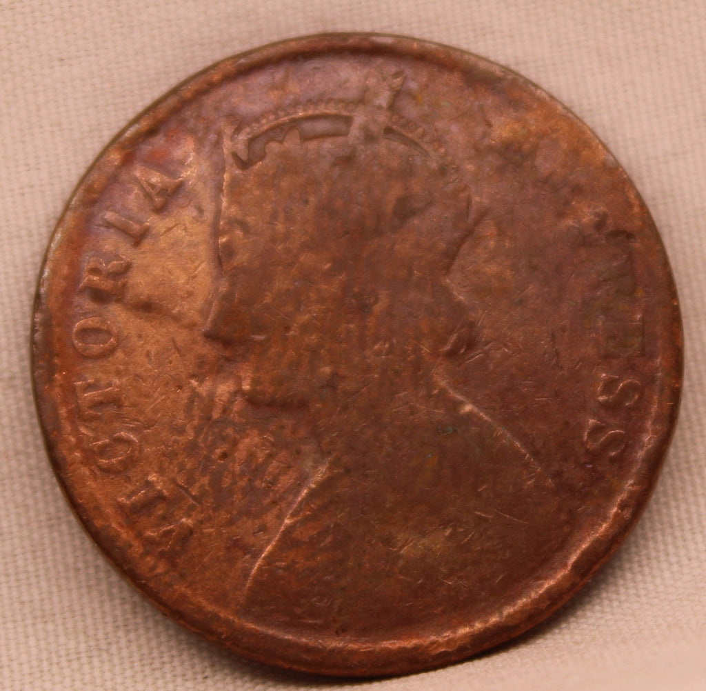 Quarter Anna 1887 Victoria Express Copper Coin
