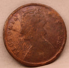 Quarter Anna 1887 Victoria Express Copper Coin