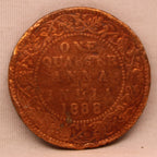 Quarter Anna 1888 Victoria Express Copper Coin