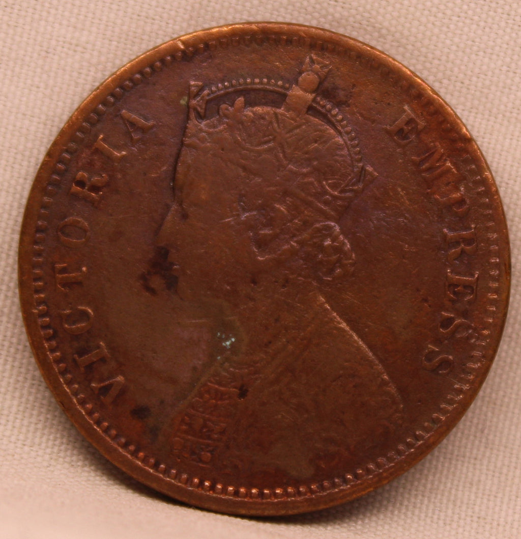 Quarter Anna 1889 Victoria Express Copper Coin