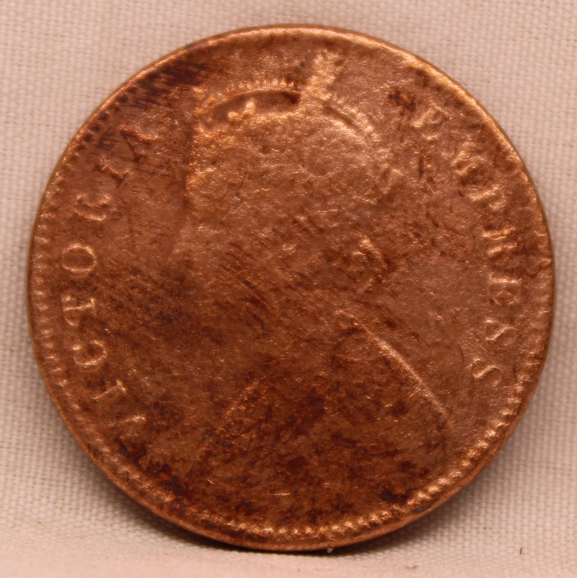Quarter Anna 1890 Victoria Express Copper Coin