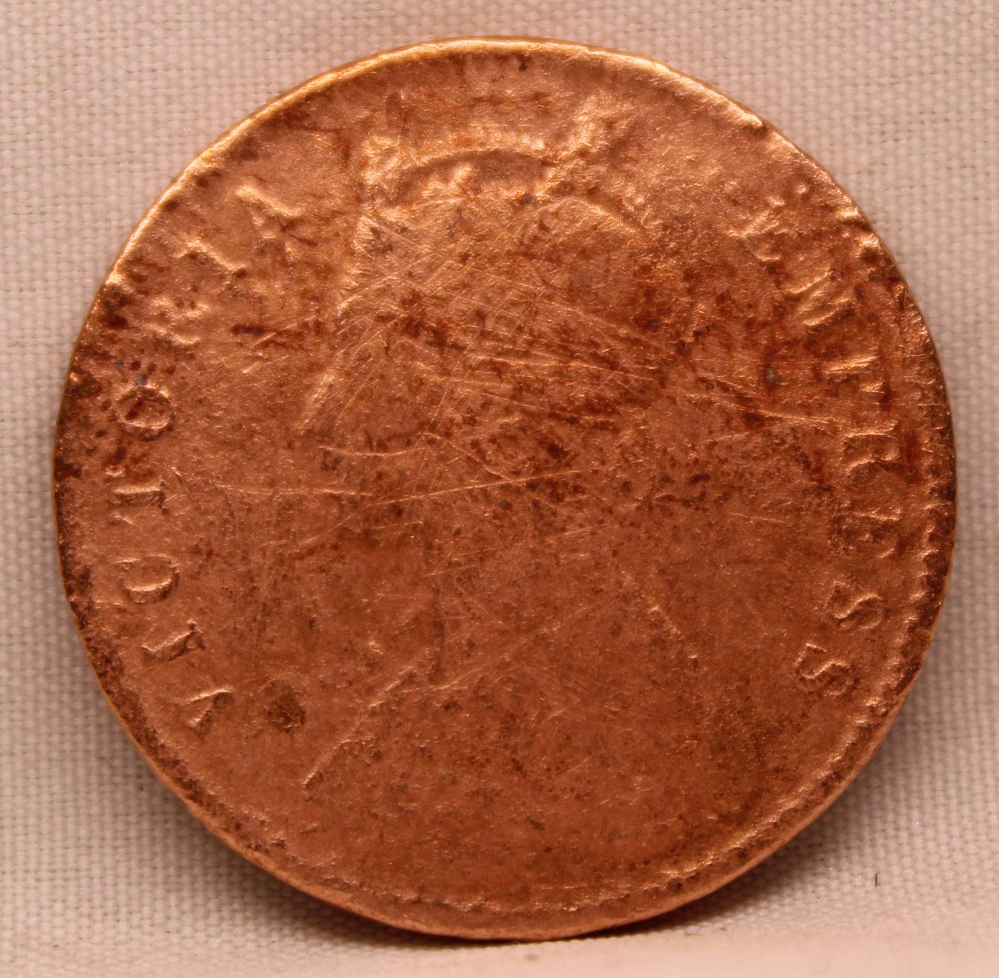 Quarter Anna 1891 Victoria Express Copper Coin