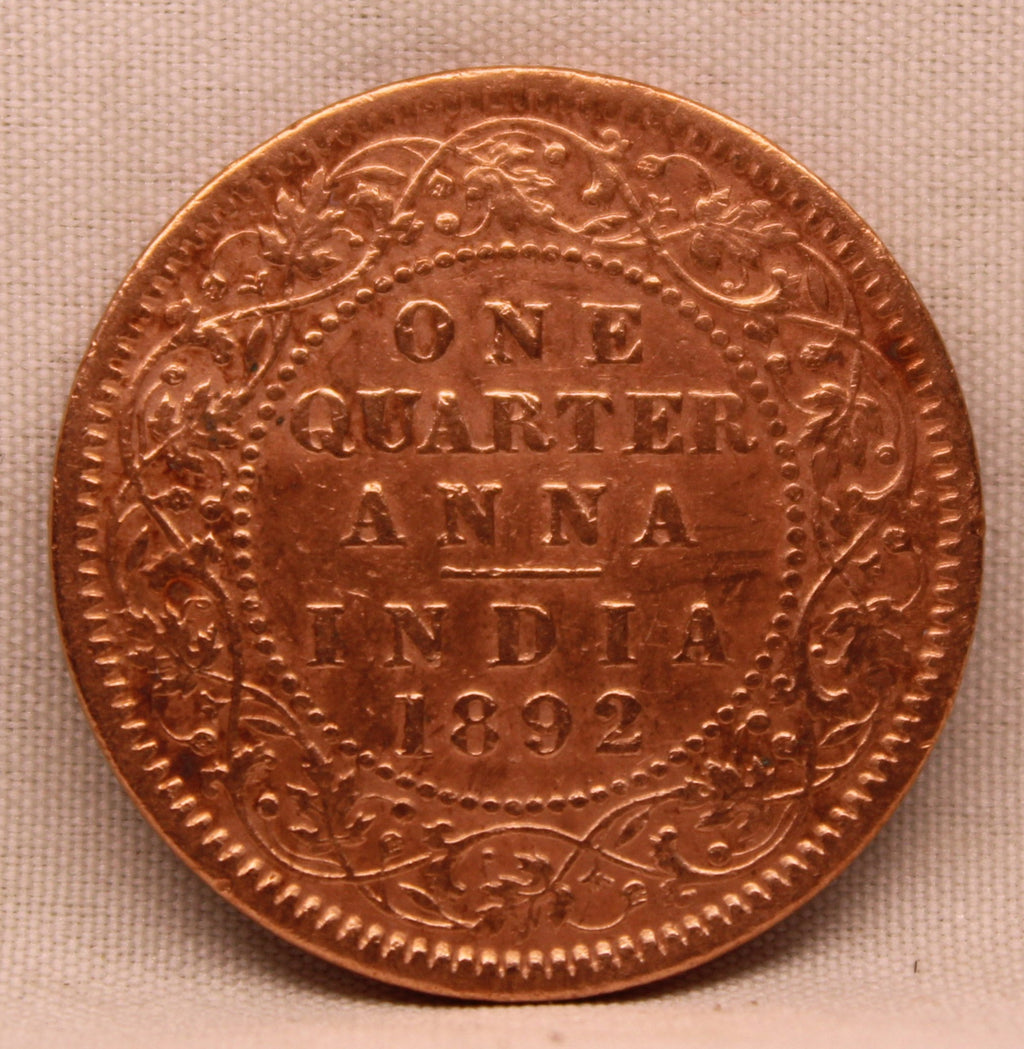 Quarter Anna 1892 Victoria Express Copper Coin