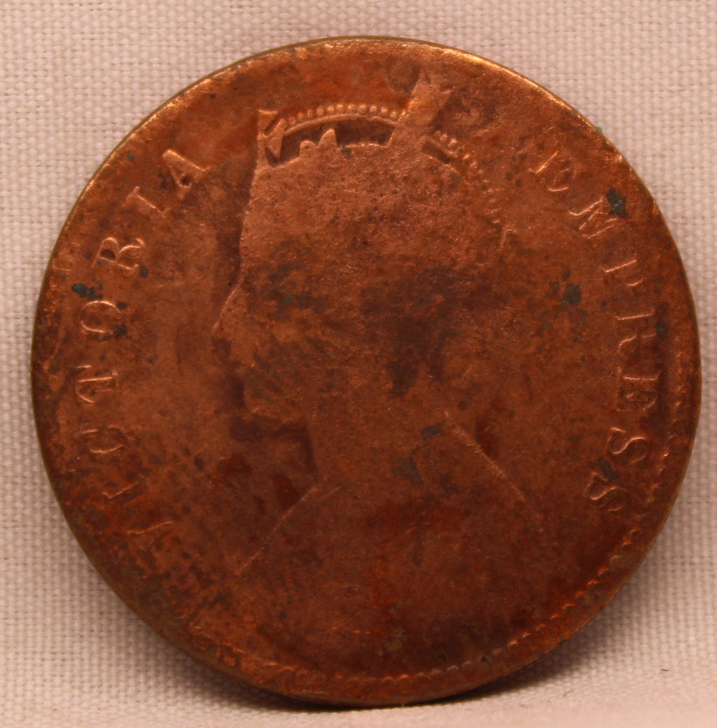 Quarter Anna 1893 Victoria Express Copper Coin