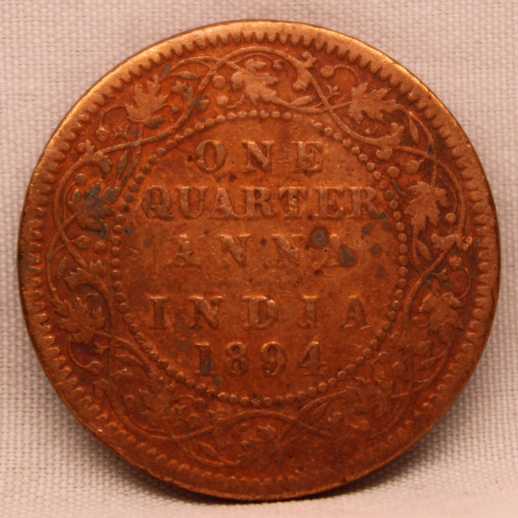 Quarter Anna 1894 Victoria Express Copper Coin