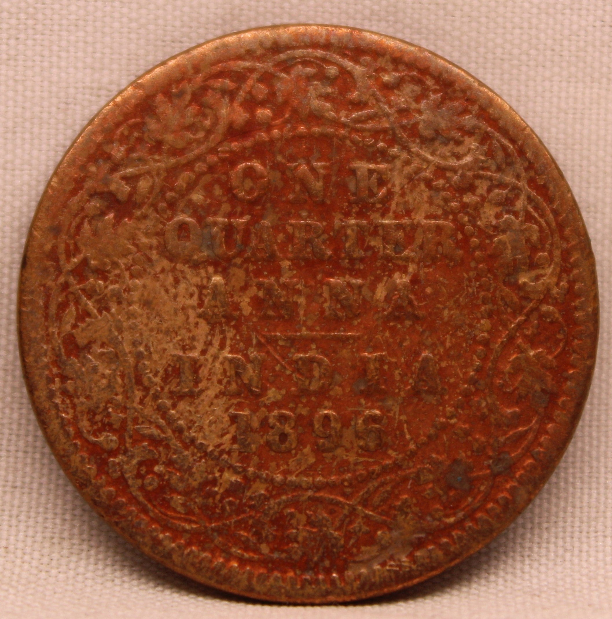 Quarter Anna 1896 Victoria Express Copper Coin