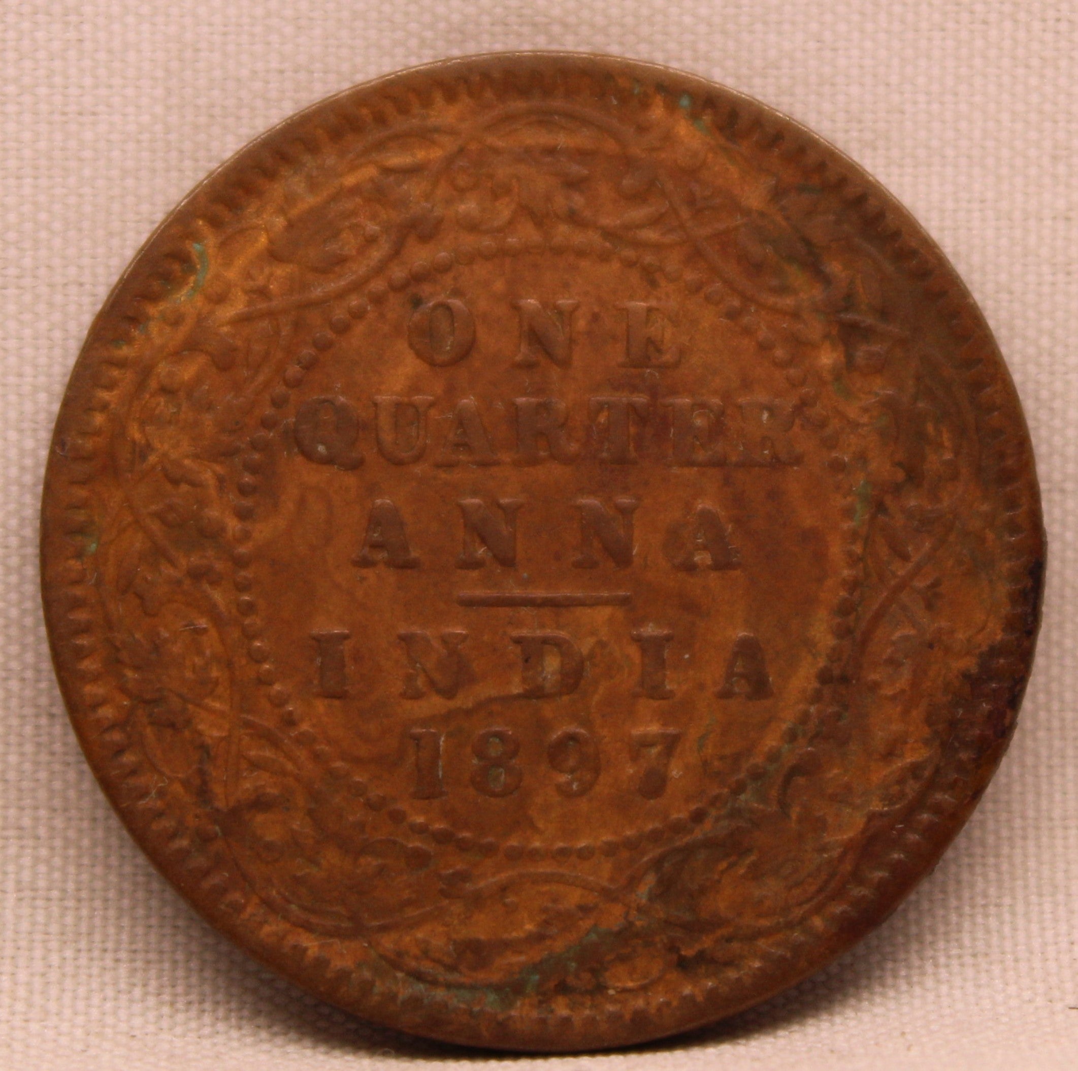 Quarter Anna 1897 Victoria Express Copper Coin