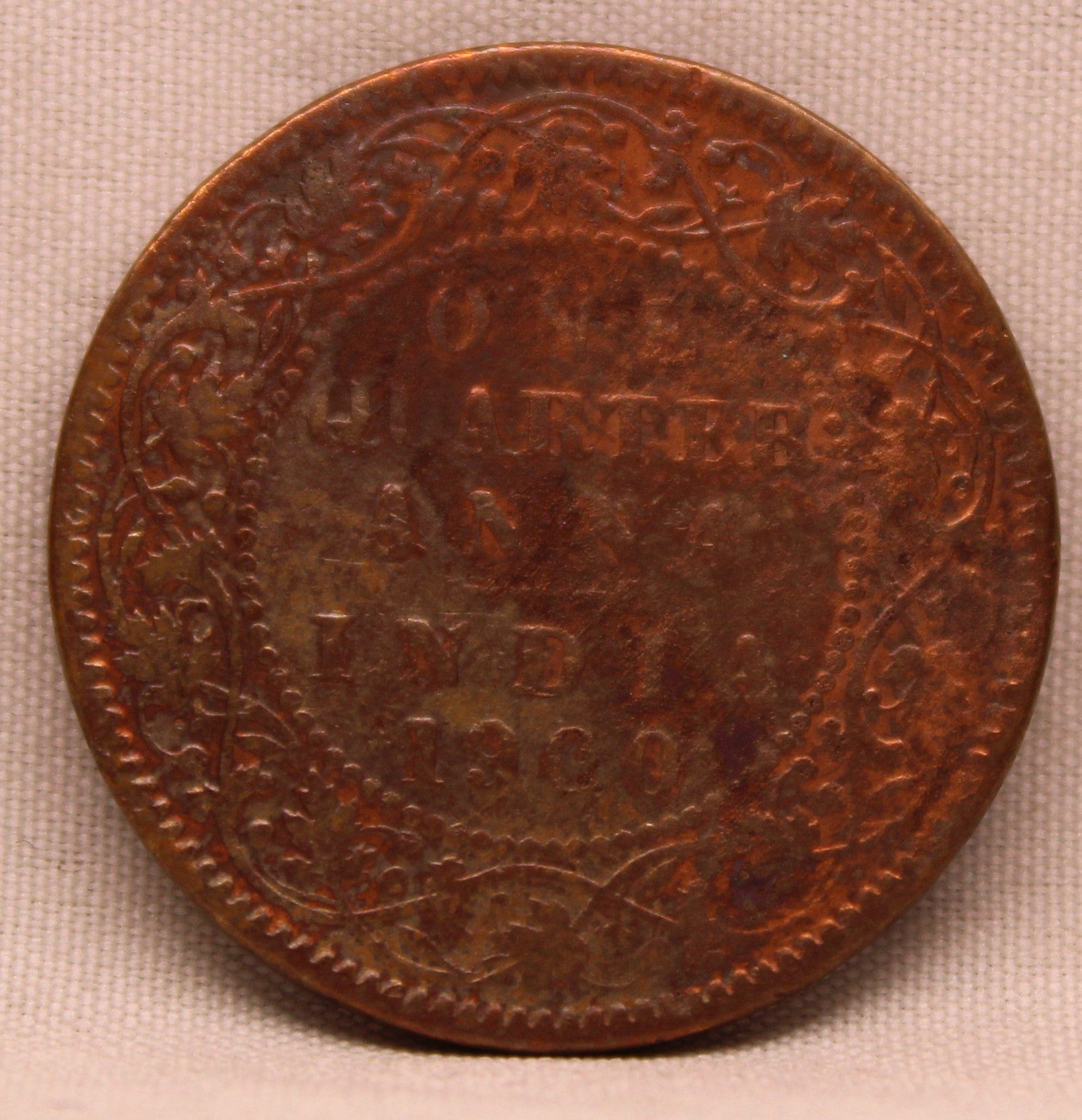 Quarter Anna 1898 Victoria Express Copper Coin